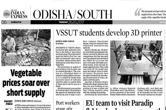 3D Printer Feature in The Indian Express