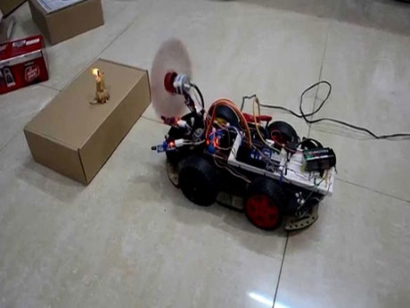 AUTOMATIC FIRE SENSING BOT
